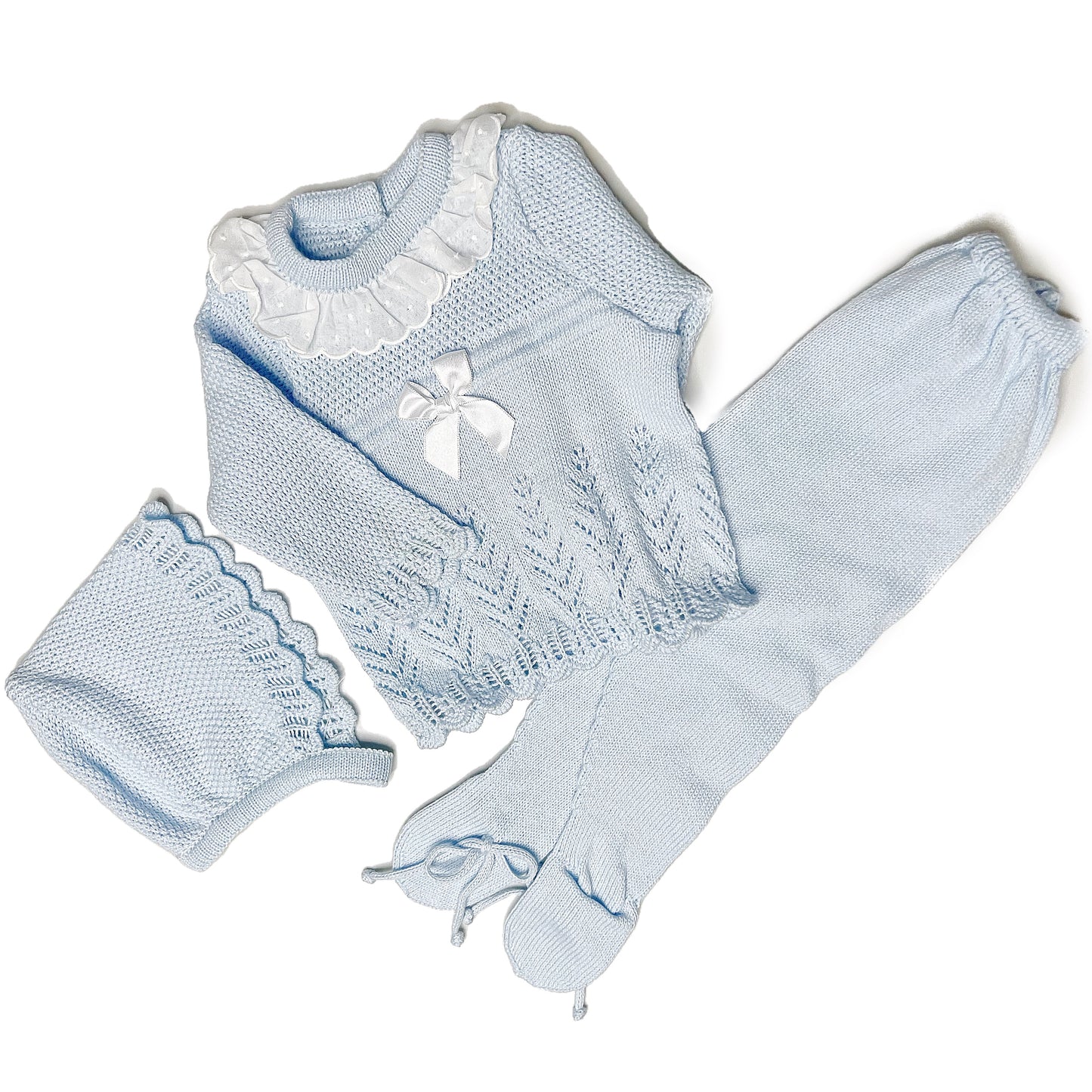 Baby-Blue Knitted Set