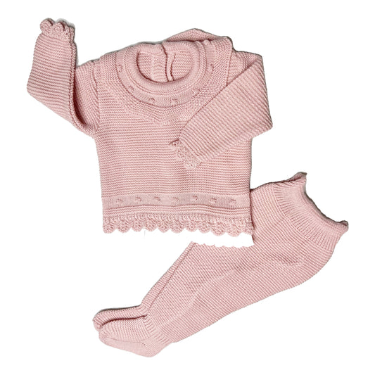 Old Pink Knitted Set