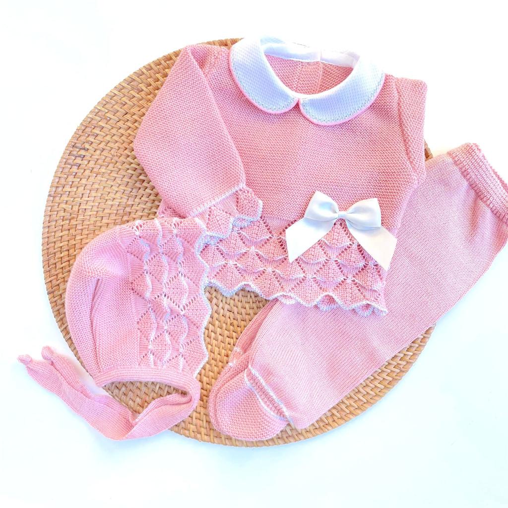 Pink & Silver Knitted Set